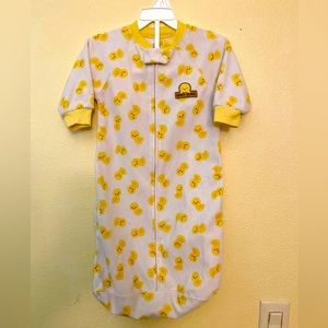 child of mine, Infant's 0-9M onesie - sleeping bag, baby duck, fleece